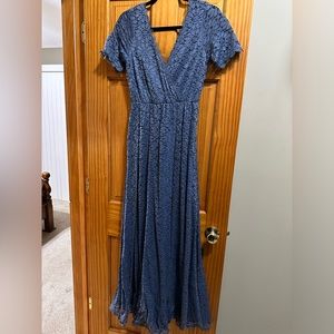 Baltic Born Blue Lace Maxi Dress - Small